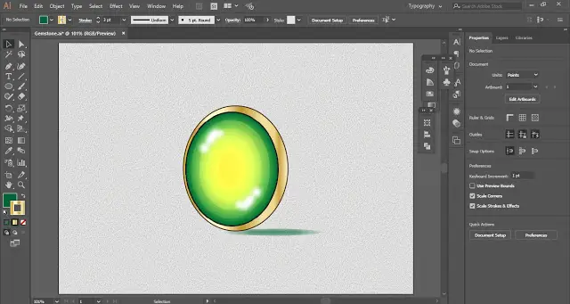Gemstone in Adobe Illustrator