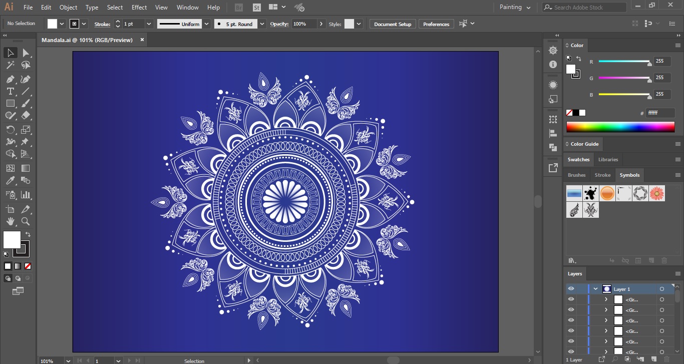 Mandala In Adobe Illustrator Adobe Tutorial