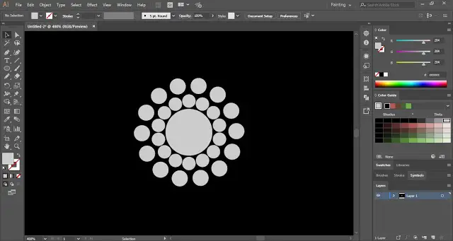 create a new layer of dots