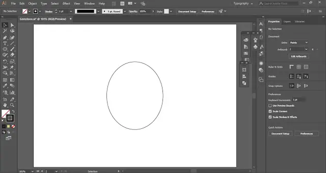 draw an oval shape
