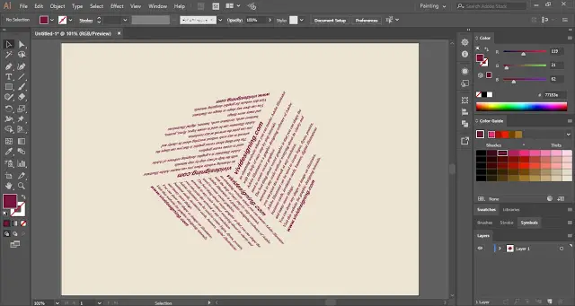 Text on 3D Shape in Adobe Illustrator