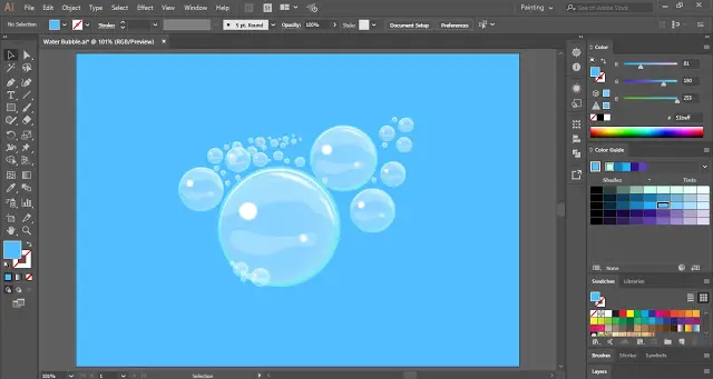 Water Bubble in Adobe Illustrator