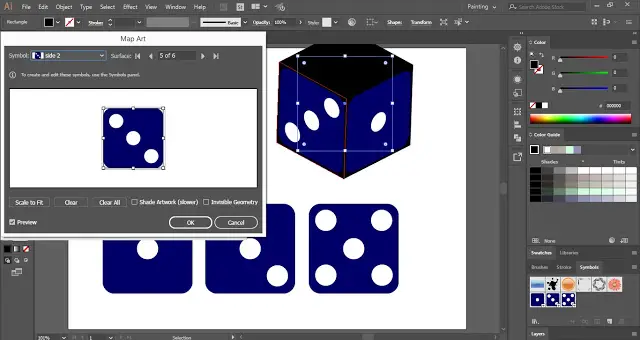 Sides of Vector Dice