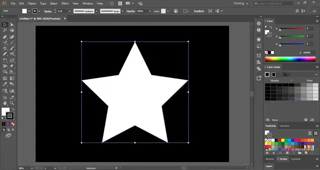 Draw a star shape