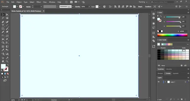 create a background with the help of Rectangle Tool