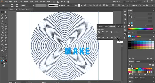 Fill Text with Lines in Adobe Illustrator