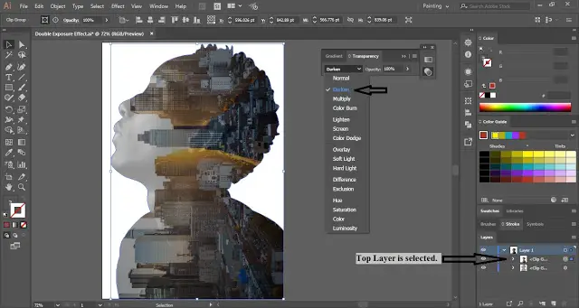 Double Exposure Portrait Effect in Adobe Illustrator