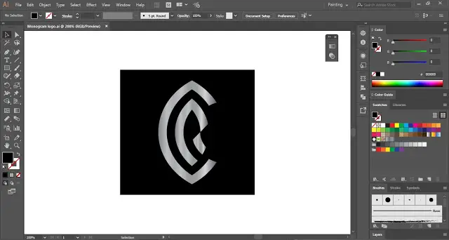 Monogram Logo in Adobe Illustrator