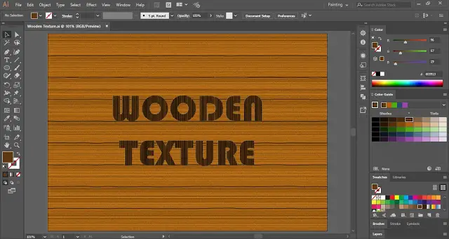 Wooden Texture in Adobe Illustrator