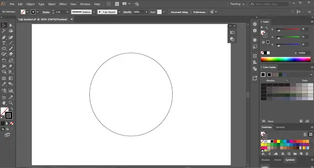 Draw a circle