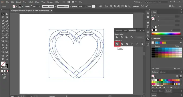 Impossible heart shape in Adobe Illustrator