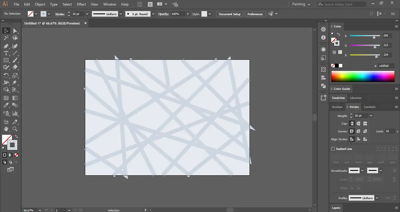 Line Web Background in Adobe Illustrator