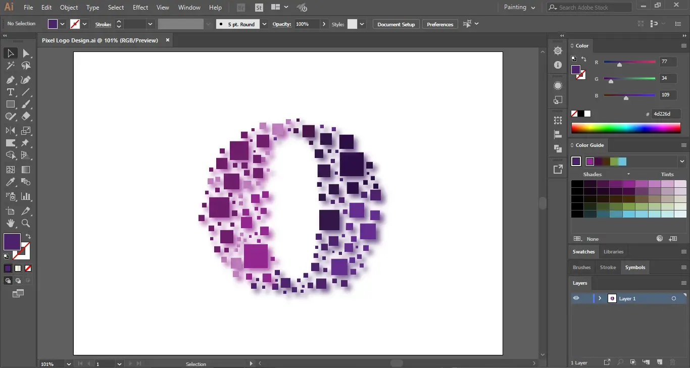 Pixel Logo Design in Adobe Illustrator