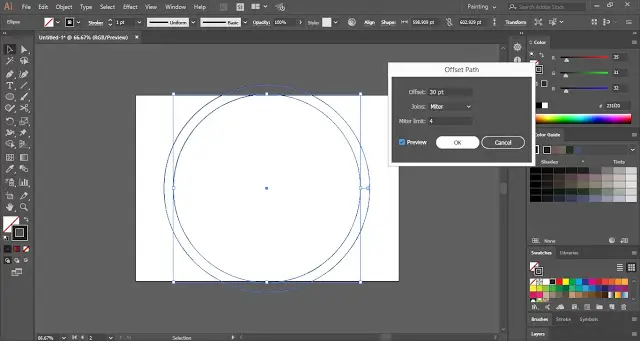 Create Offset Paths in Illustrator