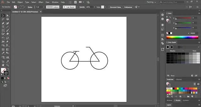 Flat Cycle in Adobe Illustrator