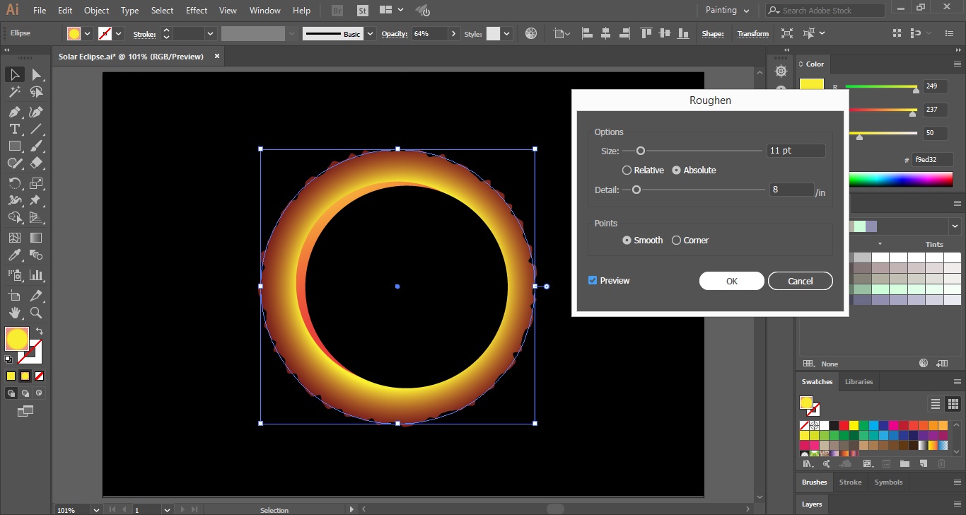 Solar Eclipse In Adobe Illustrator Adobe Tutorial