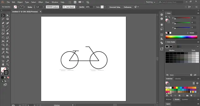 Flat Cycle in Adobe Illustrator