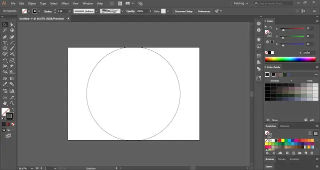draw a circle in illustrator