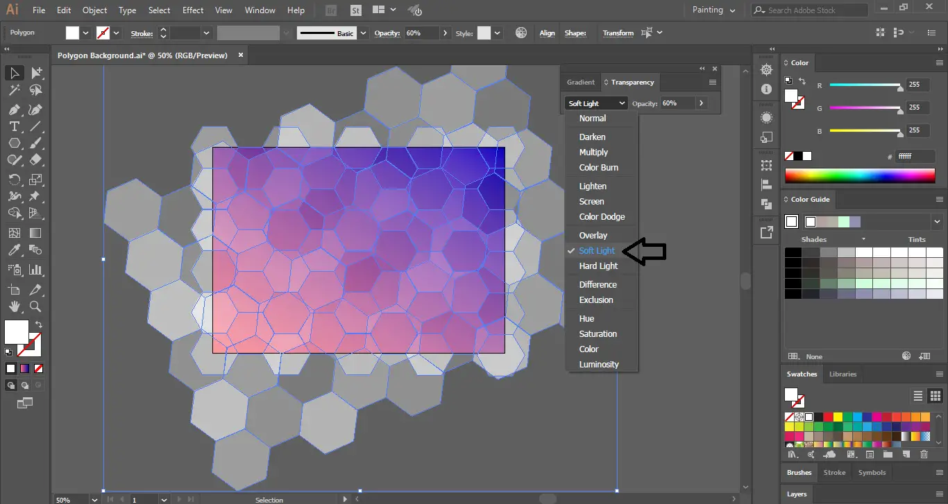 Polygon Background in Adobe Illustrator