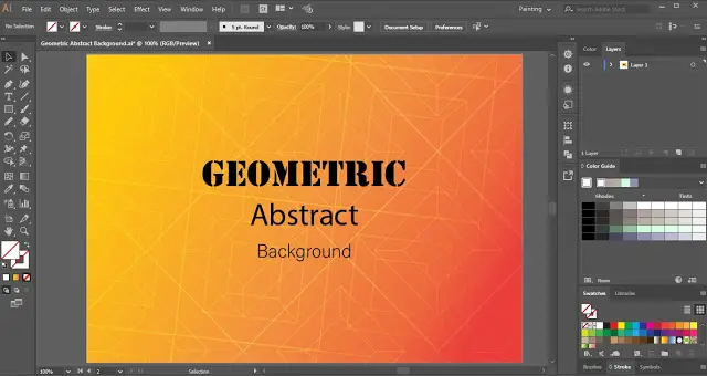 Geometric Abstract Background in Adobe Illustrator