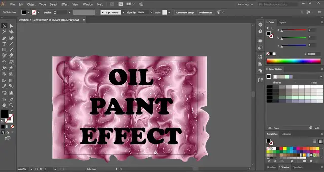 Oil Paint Text Effect in Adobe Illustrator