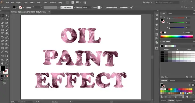 Oil Paint Text Effect in Adobe Illustrator