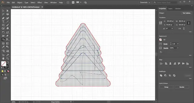 Christmas Tree in Adobe Illustrator
