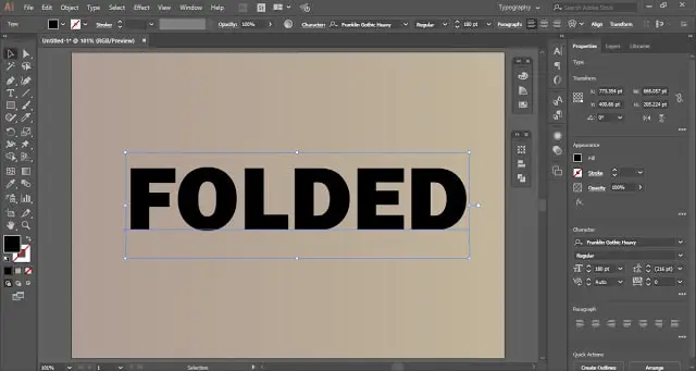 Folded Text Effect in Adobe Illustrator