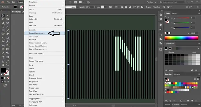 Needle Text Effect in Adobe Illustrator