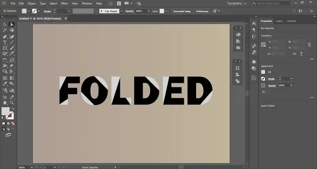 Folded Text Effect in Adobe Illustrator