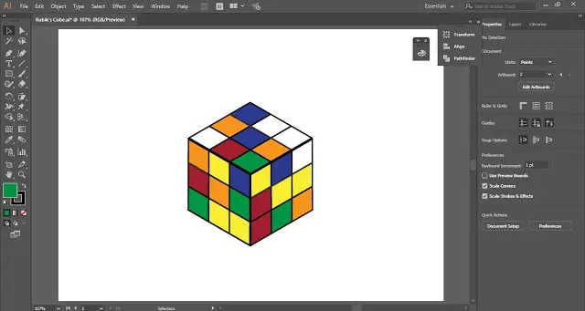 3D Rubik’s Cube in Adobe Illustrator
