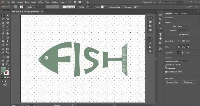 Wrap Text in Fish Shape in Adobe Illustrator