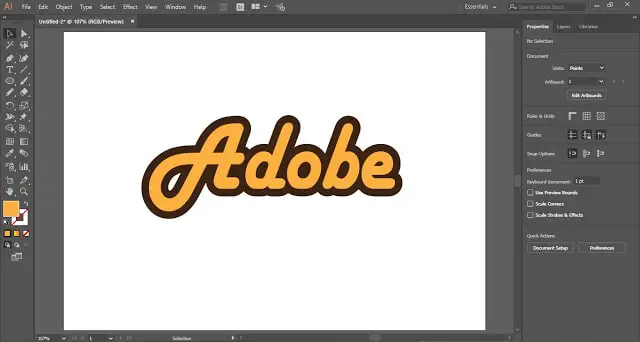 Outline Text in Adobe Illustrator