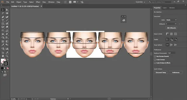 Face Sliced Effect in Adobe Illustrator