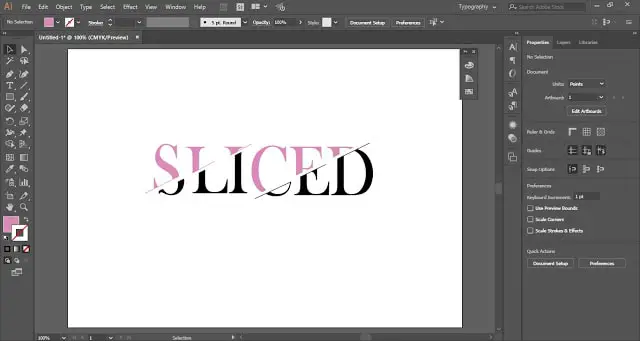 Sliced Text Effect in Adobe Illustrator