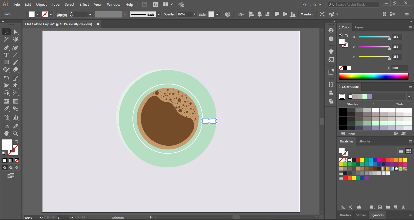 Flat Coffee Cup In Adobe Illustrator Adobe Tutorial