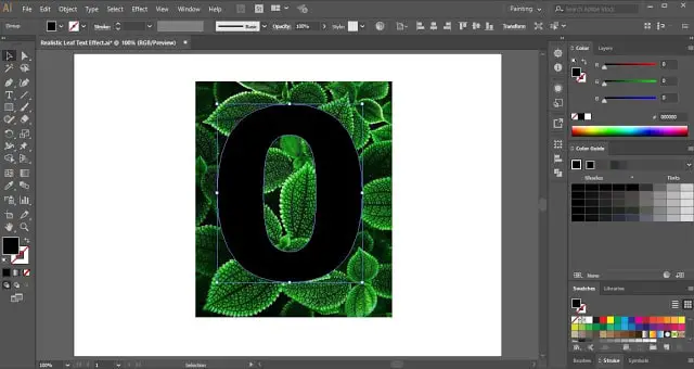 Leaf Text Effect in Adobe Illustrator