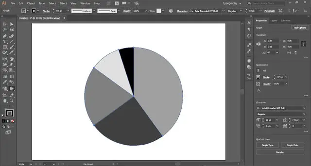 How to create a Pie-Chart in Adobe Illustrator?