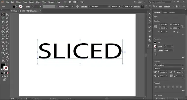 Sliced Text Effect in Adobe Illustrator