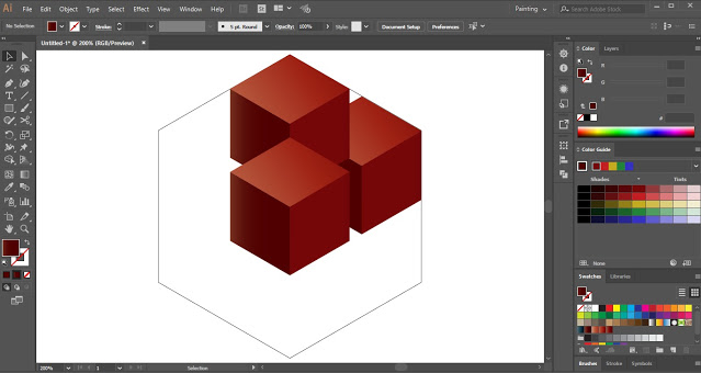3D cube in Illustrator