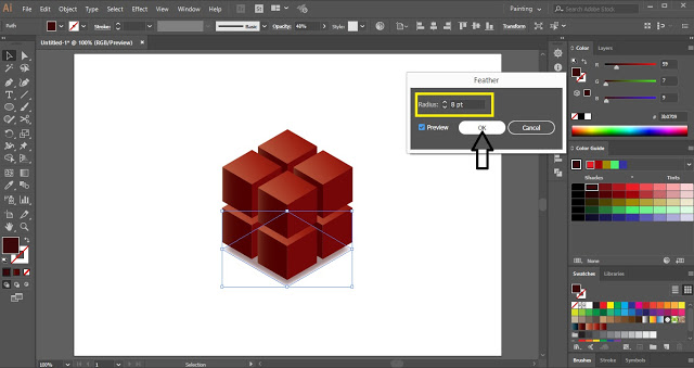 3D cube in Illustrator
