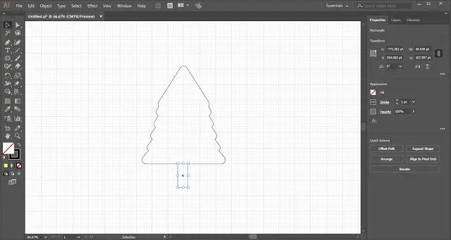 Christmas Tree in Adobe Illustrator