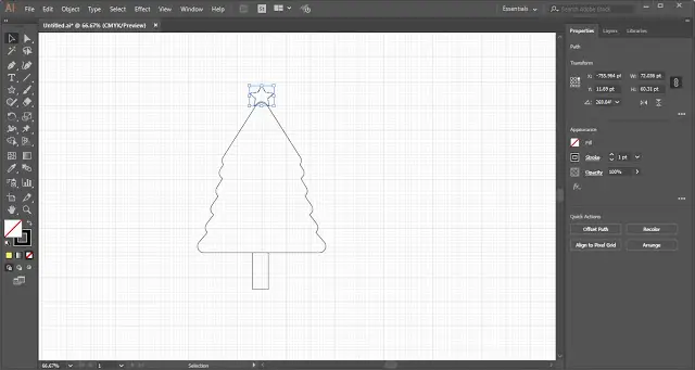 Christmas Tree in Adobe Illustrator