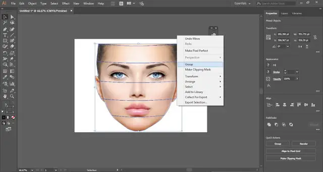 Face Sliced Effect in Adobe Illustrator