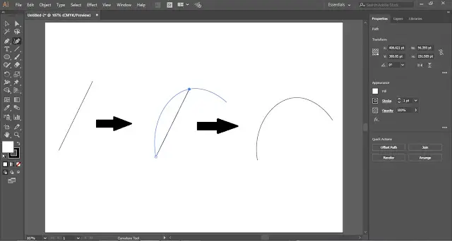 Curvature Tool in Adobe Illustrator