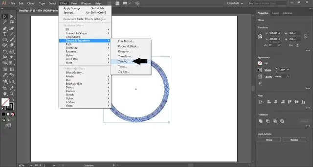 Scribble Circular Logo in Adobe Illustrator