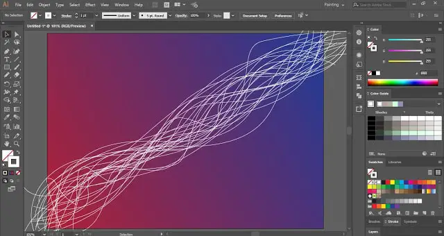 Abstract Background in Adobe Illustrator
