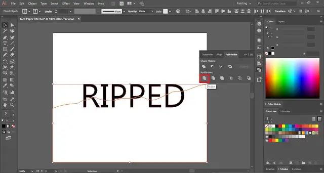 How to create Torn Paper Effect in Adobe Illustrator?