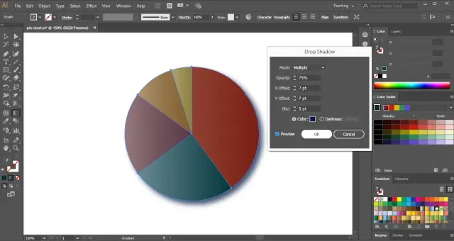 Pie Chart in Adobe Illustrator