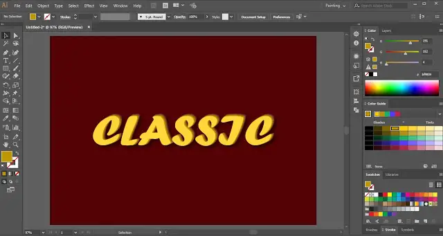 3D Text in Adobe Illustrator